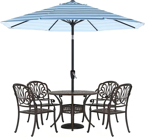 Vista 30 de ABCCANOPY 7.5FT Patio Umbrella Outdoor 6 RibsTable Umbrella(Brown)
