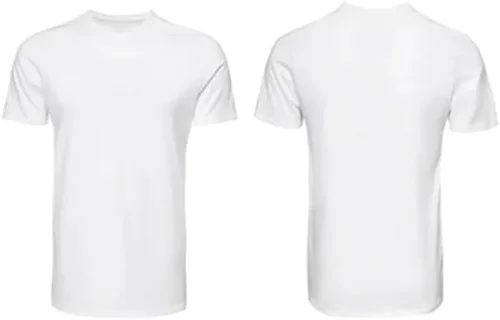 Vista 2 de Camisetas blancas con cuello redondo para hombre