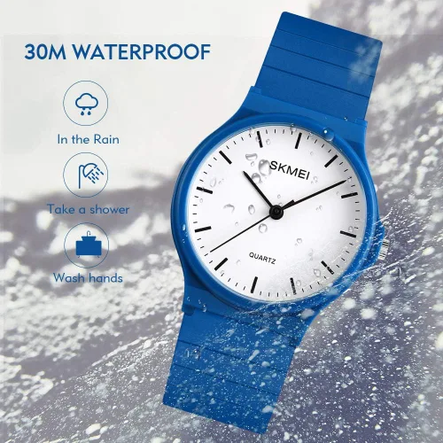 Vista 5 de Reloj de pulsera para mujer, de cuarzo, resistente al agua, de resina, a la moda, informal, para niñas