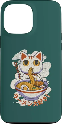 Vista 22 de Funda linda para iPhone 11 Chinese Lucky Cat Eating Ramen noodle lover anime Japón