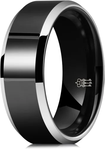 Vista 6 de THREE KEYS JEWELRY Tungsten Wedding Band for Men Brushed