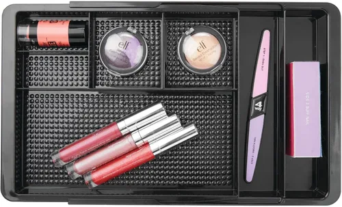 Vista 6 de mDesign Organizador de cajones de plástico expandible y contenedor de almacenamiento para suministros de oficina, lápiz de gel, marcador