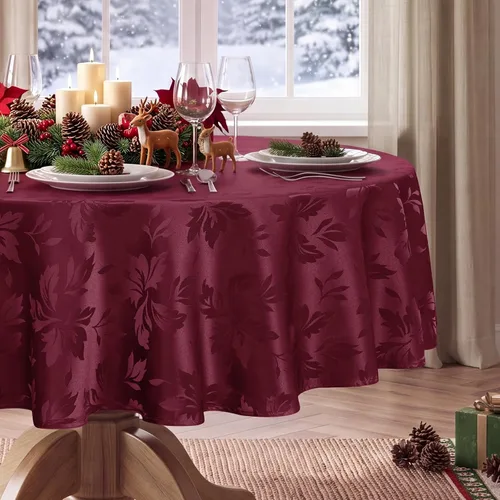 Vista 35 de Romanstile Mantel rectangular de jacquard de primavera, impermeable, diseño floral de damasco, manteles decorativos de tela pesada para cenas Flor