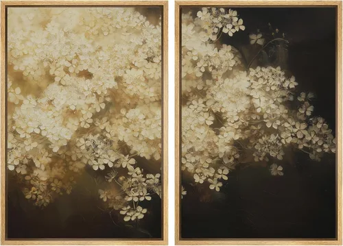 Vista 38 de MUDECOR Lienzo enmarcado para pared, bosque brumoso, reflejos, paisaje tranquilo, ilustraciones modernas, arte decorativo, bohemio, tranquilo/zen
