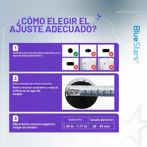 Vista 3 de BlueStars - Paquete de 2 roscas para inodoro (1.496 in)