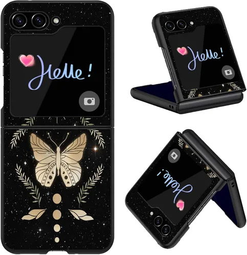 Vista 34 de Diseñada para Samsung Galaxy Z Flip 4 5G, funda rígida para teléfono de PC, a prueba de golpes y caídas, patrones de moda para una protección Gatos