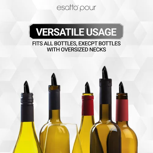 Vista 4 de Esatto Vertedor de botellas de plástico o vertedor de licor, versátil como un vertedor de bebidas, vertedor de alcohol y jarabe, fácil de instalar