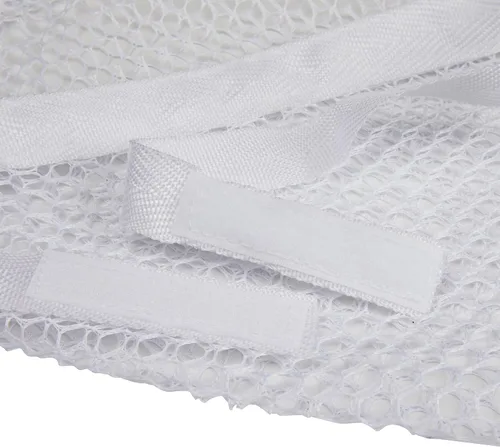 Vista 3 de Household Essentials bolsa para lavar y secar tenis de poliéster, color blanco, Malla, Rosado/Blanco apagado, 1