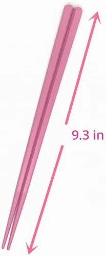 Vista 5 de 5 pares de palillos reutilizables de fibra de vidrio, antideslizantes, juego de 5 pares (rosa)