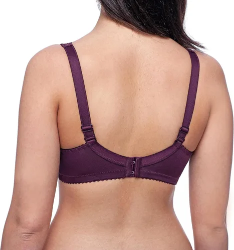 Vista 6 de frugue Sujetador reductor de encaje sin varillas para mujer, talla grande