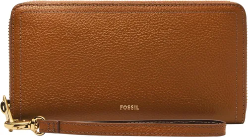 Vista 15 de Fossil Logan RFID - Cartera de piel con cierre de cremallera para mujer con correa de muñeca Negro