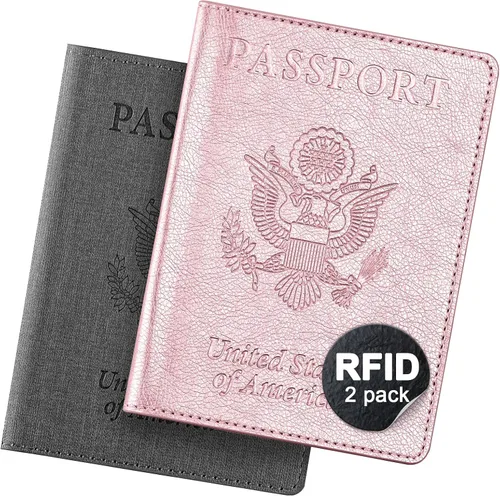 Vista 16 de Funda para pasaporte de vacunación, Azul 2PK