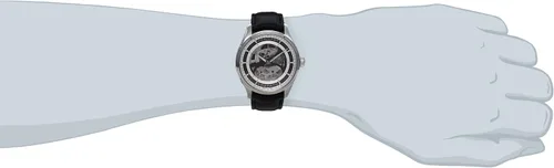 Vista 6 de Hamilton Jazzmaster Viewmatic Reloj automático de cuero negro con esfera de esqueleto H42555751, plateado, Reloj esquelético, mecá