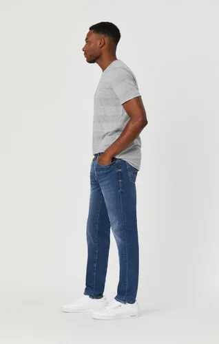 Vista 5 de Mavi Jake - Jeans ajustados de tiro regular para hombre, mid foggy williamsburg