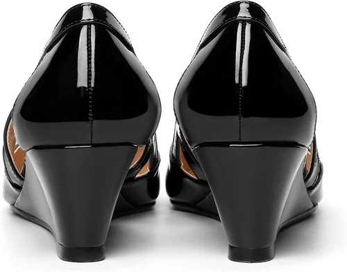 Vista 4 de Zapatos de tacón bajo con cuña y puntera puntiaguda para mujer, de 2 pulgadas
