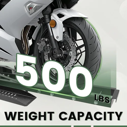 Vista 4 de ECOTRIC - Porta bicicletas de acero con recubrimiento en polvo, soporte de enganche para motocicletas, scooter y bicicletas de tierra, con rampa