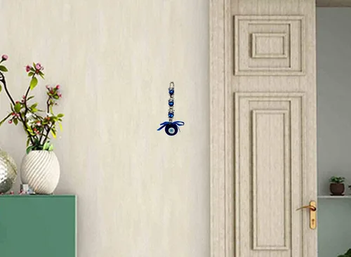 Vista 4 de Purpledip Colgante de pared con tres búhos: Vastu Feng Shui Good Luck (11015A)