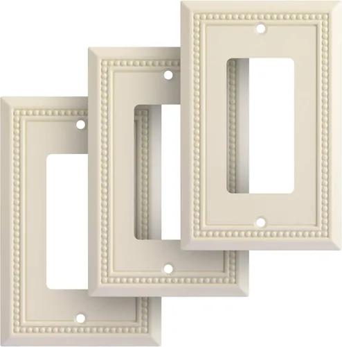 Vista 15 de Henne Bery Sunken Pearls - placa decorativa de pared, placa decorativa de pared, tapa de salida de la placa del interruptor, aleación de zinc sólida