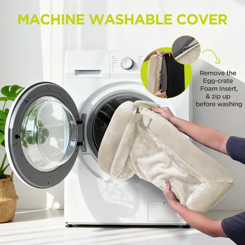 Vista 5 de Cama ortopédica impermeable para perros medianos y grandes Beige