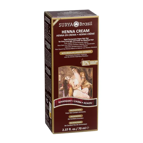 Vista 4 de Crema de caoba de henna Surya Nature, Inc 2.37 oz Crema