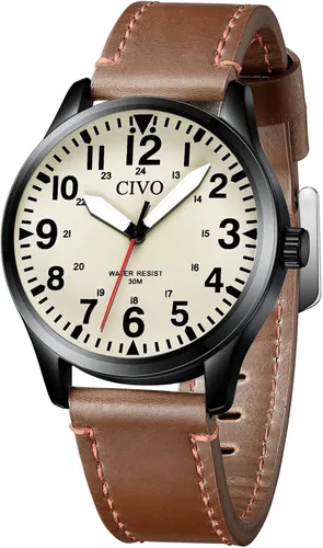 Vista 16 de CIVO Military Watch for Men Waterproof: Analog Mens Watches Classic- Field Wrist Watches for Man
