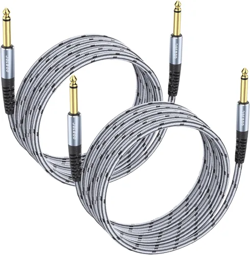Vista 10 de JOLGOO Cable TRS de instrumento de 1/4 de pulgada de 3.3 pies, paquete de 2, cable de audio de un cuarto de pulgada, línea de interconexión