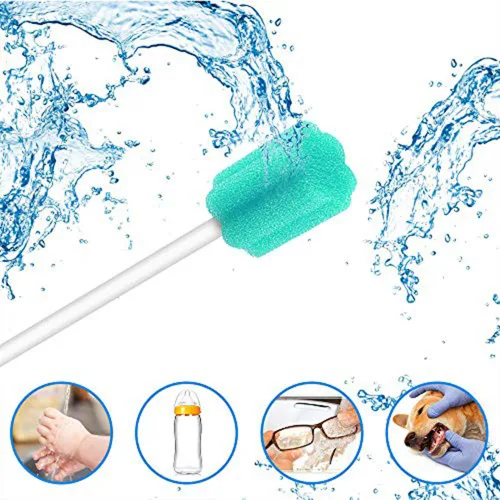 Vista 4 de Esponja desechable de 250 hisopos bucales, sin sabor y estériles Palitos de hisopo dental para limpieza bucal