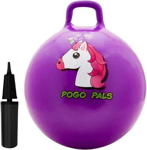 Vista 9 de Flybar - Bola saltarina para niños, pelota inflable con asa para jugar en interiores y exteriores, incluye bomba, juguete de pelota saltarina