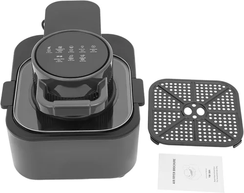 Vista 7 de Freidora de aire digital de 9L con cocción a temperatura constante de 360° para comidas simples y aperitivos, freidora de aire inteligente