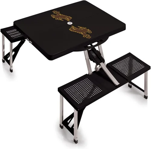Vista 40 de PICNIC TIME NCAA North Carolina Tar Heels Folding Picnic Table - Camping Table - Outdoor Table with Umbrella Hole