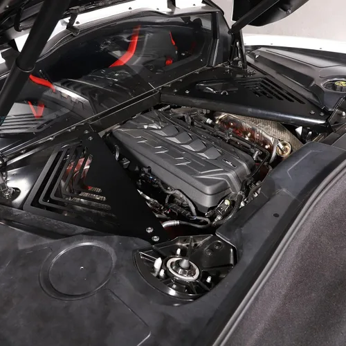 Vista 5 de TOYCIDFG Cubierta de panel de bahía del motor, protector de protección contra salpicaduras izquierda y derecha para C8 Corvette 2020-2024 Accesorios