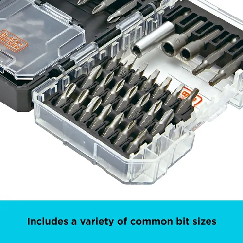 Vista 8 de BLACK+DECKER BLACK + DECKER - Juego de puntas de destornillador, 40 piezas (BDAST40SETFF)