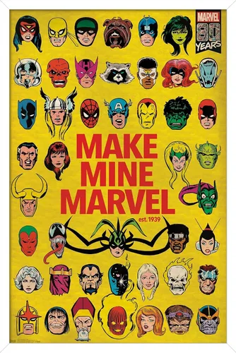 Vista 10 de Trends International Marvel Comics - Póster de 80 aniversario de Marvel - Póster de pared grupal, 22.375 x 34 pulgadas, versión sin marco