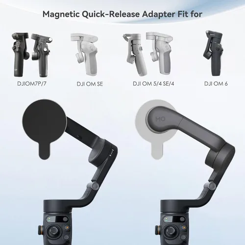 Vista 2 de CloudValley Abrazadera magnética para soporte de teléfono DJI N55 - para Magsafe DJI Osmo Mobile 8/7P/7/SE/6/5/4 adaptador de imanes abrazadera