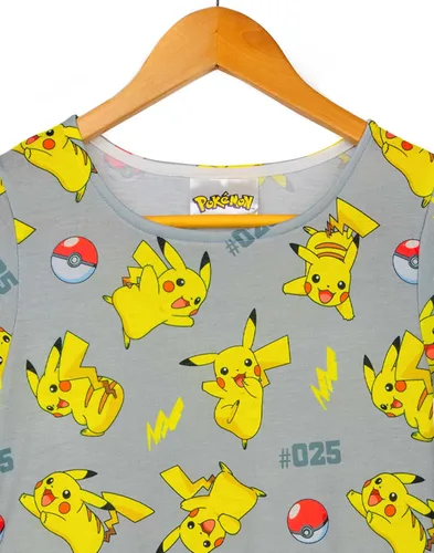 Vista 2 de Pokemon Pikachu Girl's Short Sleeved Skater Dress, Multicoloured