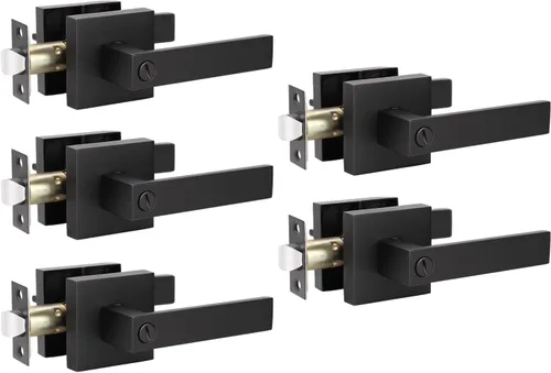 Vista 106 de KNOBWELL - Juego de cerradura con 1 picaporte resistente para puertas de una cara, ideal para puertas interiores reversibles, 0.93 libras