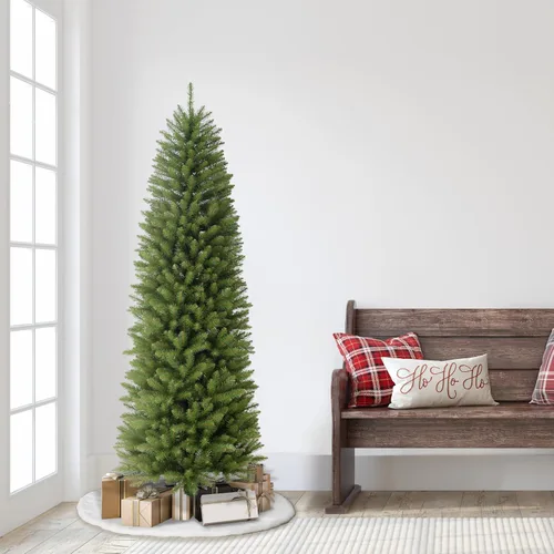 Vista 4 de Puleo International Árbol de Navidad artificial de abeto Fraser de 6 pies con soporte, verde, (FFPT-60)