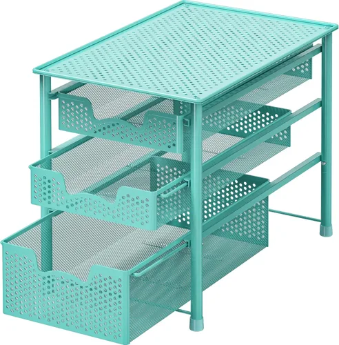 Vista 22 de Simple Houseware - Cajón organizador de cesta de gabinete apilable, rosa