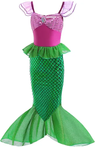 Vista 2 de Avady Disfraz de princesa para niñas, disfraz de princesa con accesorios