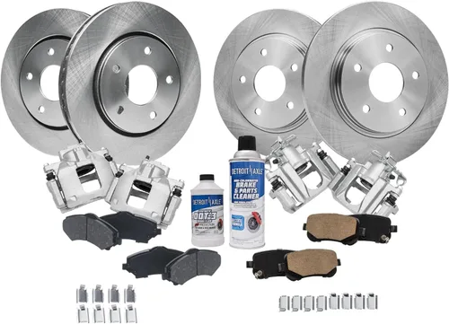 Vista 50 de Detroit Axle - Rotores de freno para Chrysler 200 2015 2016 2017, Rotores de freno de disco de reemplazo: 12.01" pulgadas delantero y 10.95