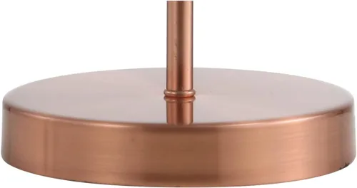 Vista 5 de JONATHAN Y Lámpara de mesa de cobre y metal negro de 19.7 pulgadas, moderna lámpara de escritorio industrial de doble malla para dormitorio, sala