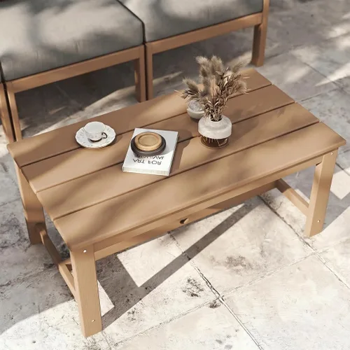 Vista 60 de Juego de muebles de patio HDPE de 13 piezas con mesas