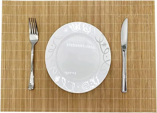 Vista 11 de Juego de 8 manteles individuales de bambú para sushi, estilo japonés, antideslizantes, de bambú, lavables, resistentes al calor, para comedor