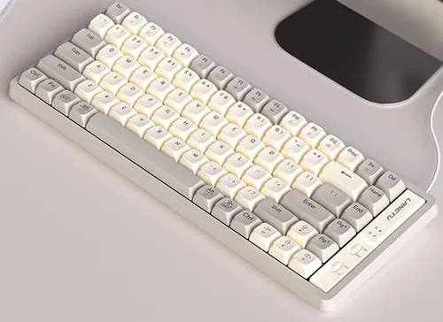Vista 7 de Cmokifuly GK85 - Teclado mecánico con cable, interruptor lineal Hotswap, retroiluminación RGB, teclado de perfil MDA para juegos para MacWin