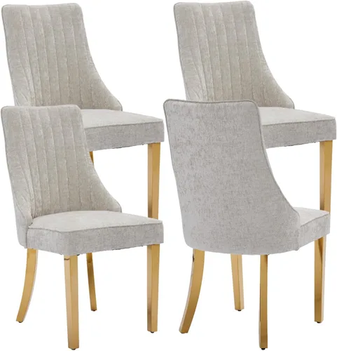 Vista 33 de Sillas de Comedor - Juego de 2 sillas de comedor modernas de mediados de siglo, tapizadas de tela con respaldo alto, sillas de cocina y comedor