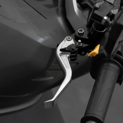 Vista 7 de Fishbone Pattern Short Brake Clutch Lever Set Compatible with Yamaha Fazer FZ-1 FZ-8 FZ-6 FZ-6R FZS60, CNC Aluminum Alloy Made (Black)