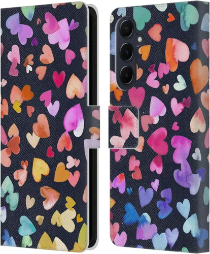 Vista 74 de Head Case Designs Officially Licensed Ninola Brushstrokes Multi Colorful Leather Wallet Case Compatible with Samsung Galaxy A07 4G