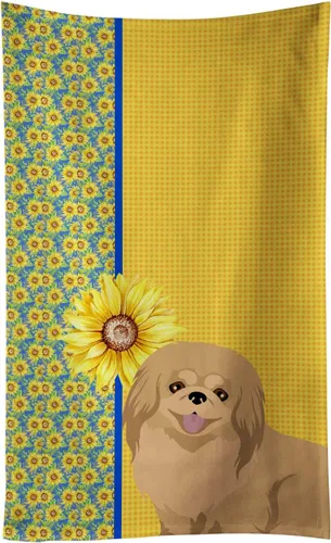 Vista 130 de Caroline's Treasures WDK5313KTWL - Toalla de cocina con diseño de girasoles de verano, color negro y tostado, Airedale Terrier, toalla de mano