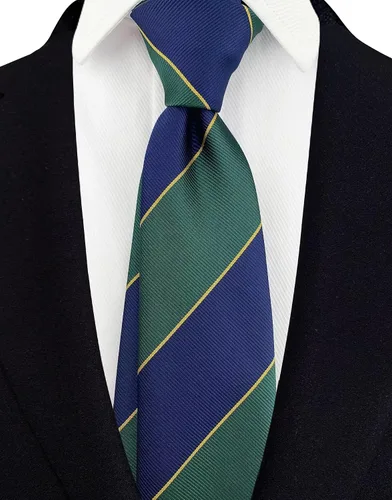 Vista 27 de Secdtie Corbata clásica de seda tejida jacquard a rayas para hombre