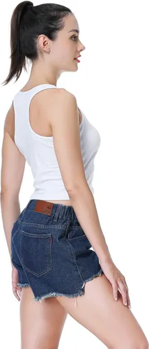 Vista 3 de TADANG 4 Pieces Crop Tank Tops for Women, Sleeveless Racerback Crop Sports Top, Cropped Workout Tops Running Yoga Tanks